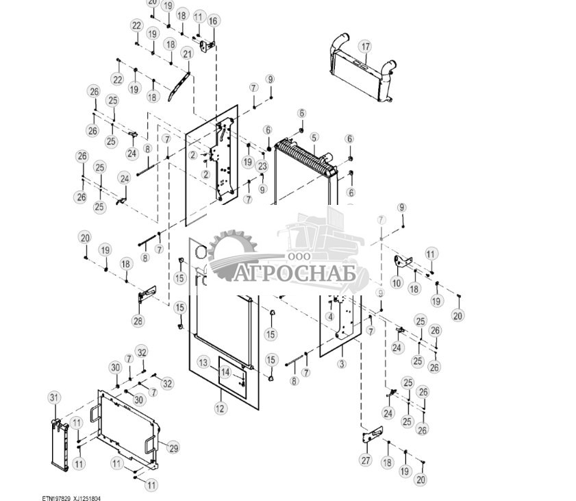 Комплект элементов системы охлаждения, навес и кабина 14 (329328 - ) - ST925220 160.jpg